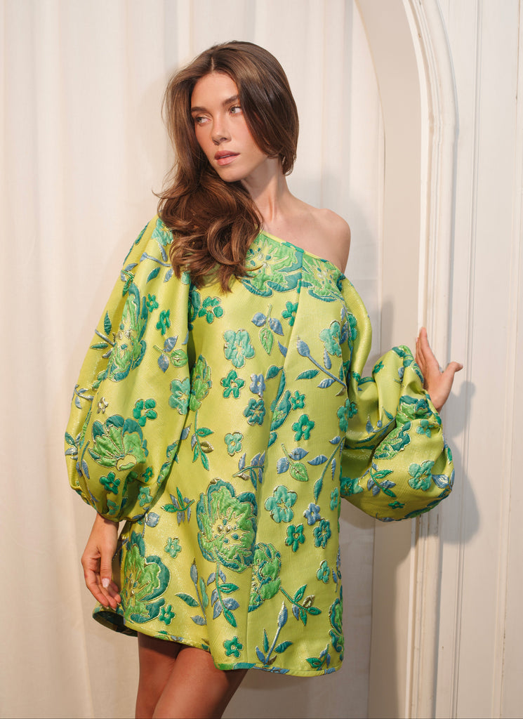 Monochrome Lime Green Good Luck Dress, M (8,10) / Monochrome Lime Green