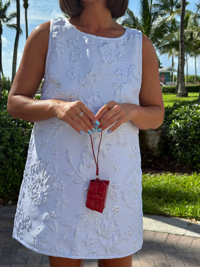 All White Jacquard Swing Swing Dress, L / All White All White Jacquard Swing Swing Dress, L / All White