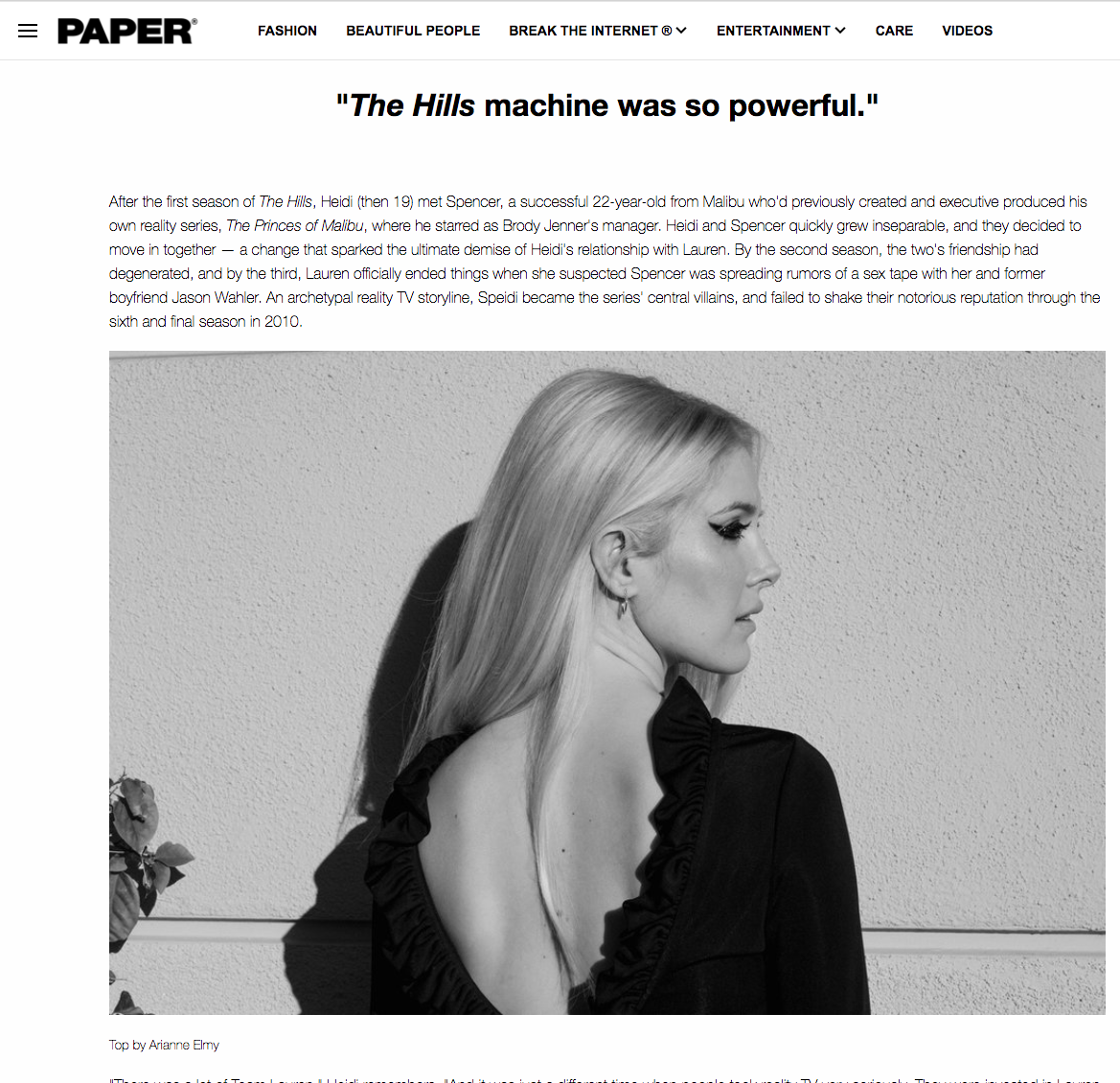 Heidi Pratt in Paper Magazine