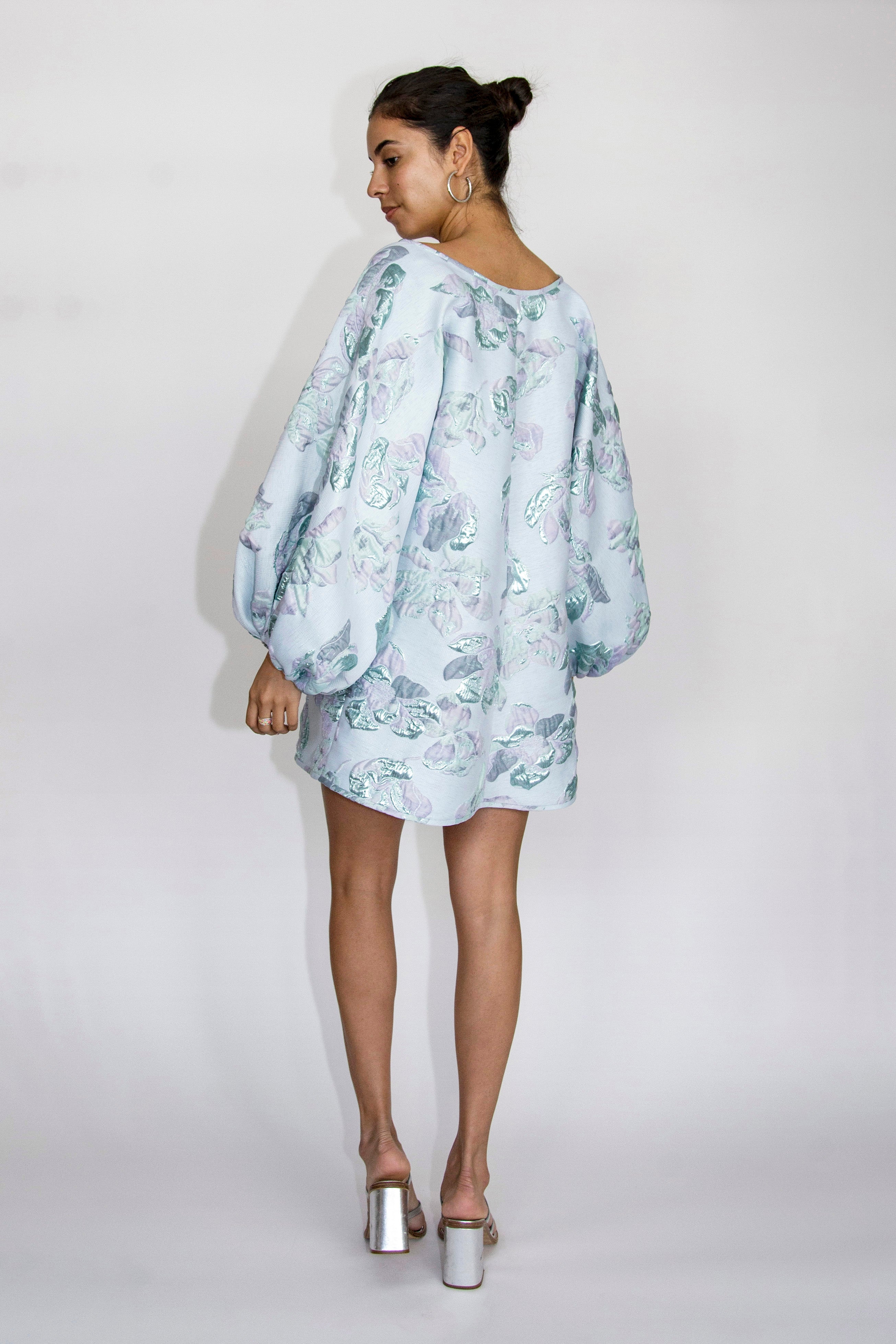 Sky Blue Magnolia Floral Good Luck Dress, XXL +3" / Sky Blue Magnolia Floral Sky Blue Magnolia Floral Good Luck Dress, XXL +3" / Sky Blue Magnolia Floral