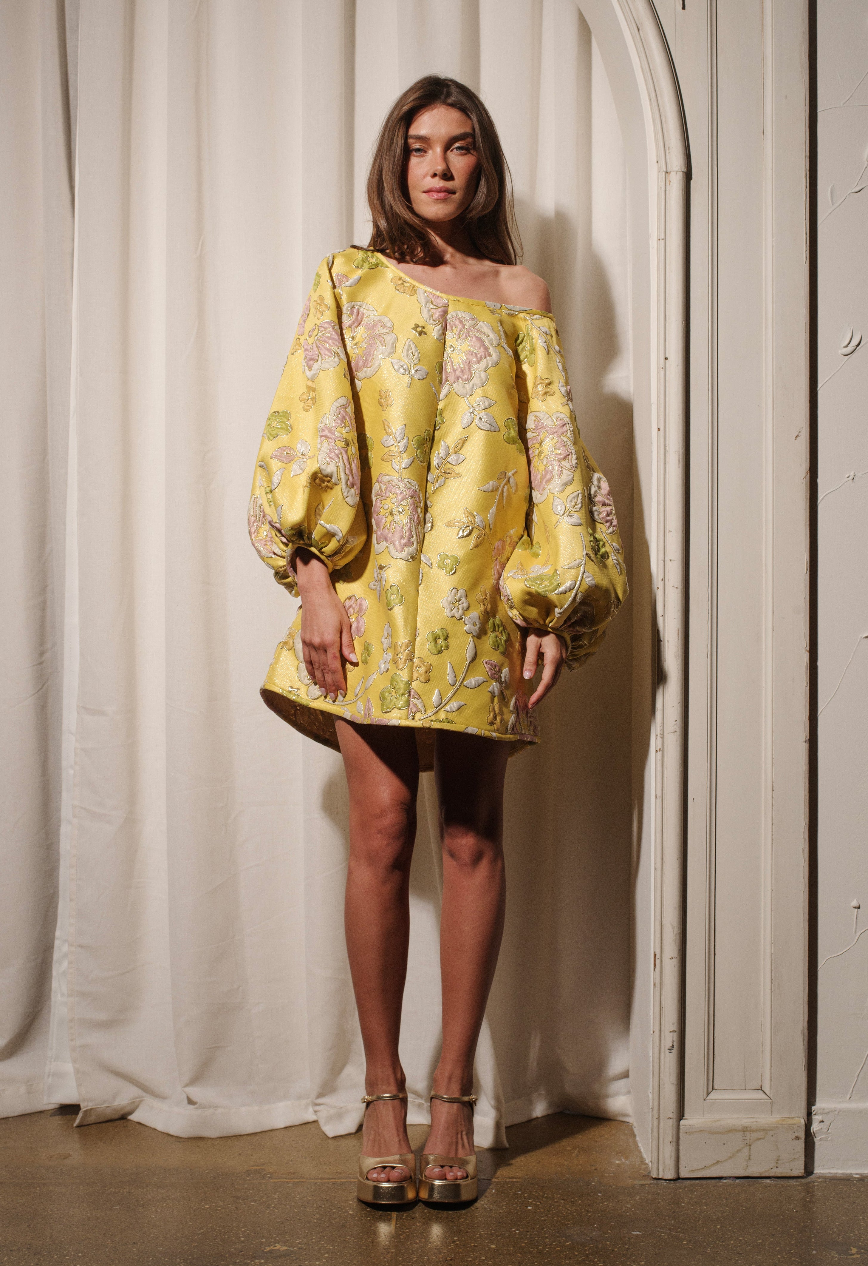 favorite things dress pastel yellow L