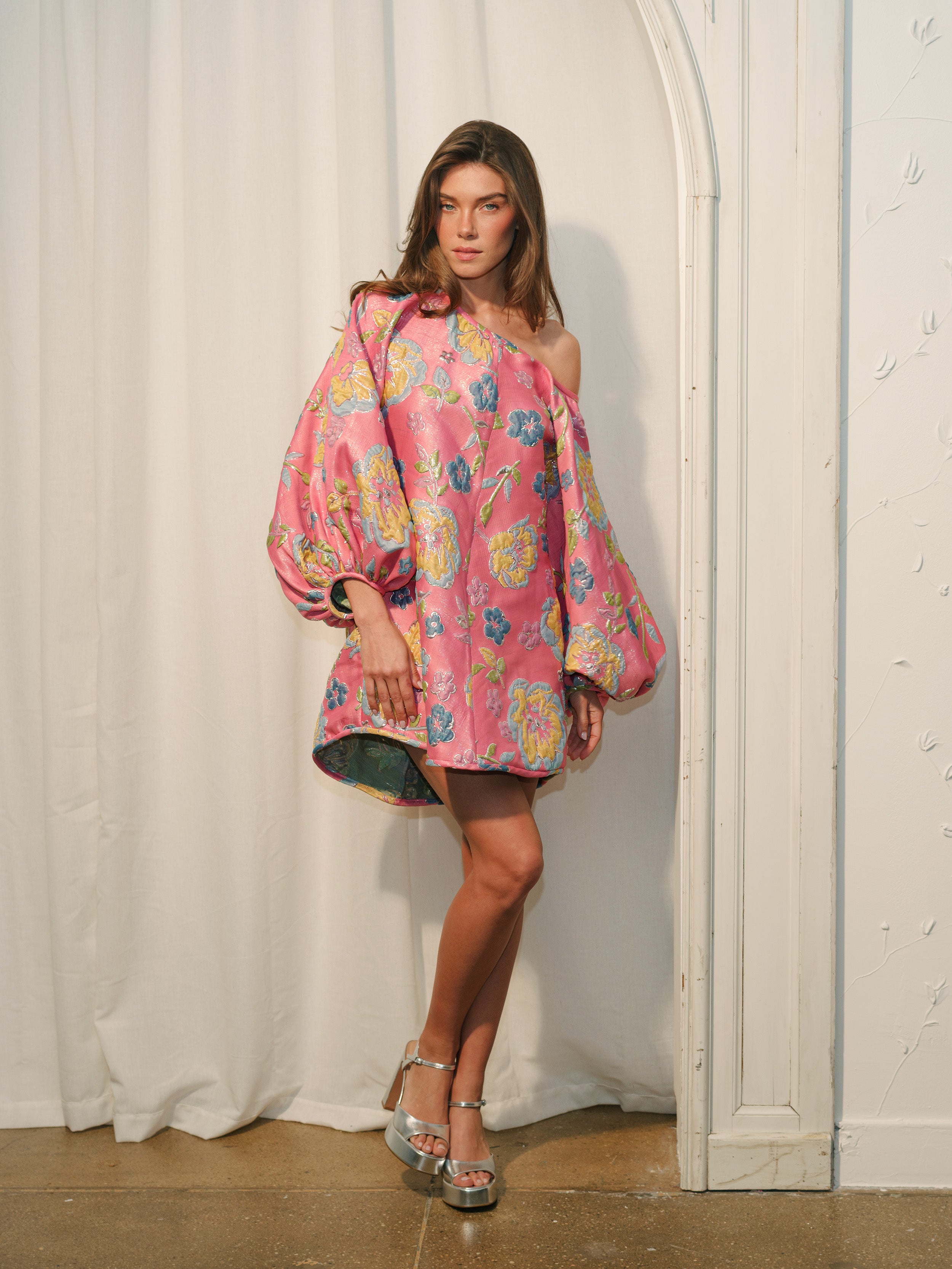 aure dress - candy pink l reviews ASHLEYlauren 11236 - Candy Pink Beaded Gown
