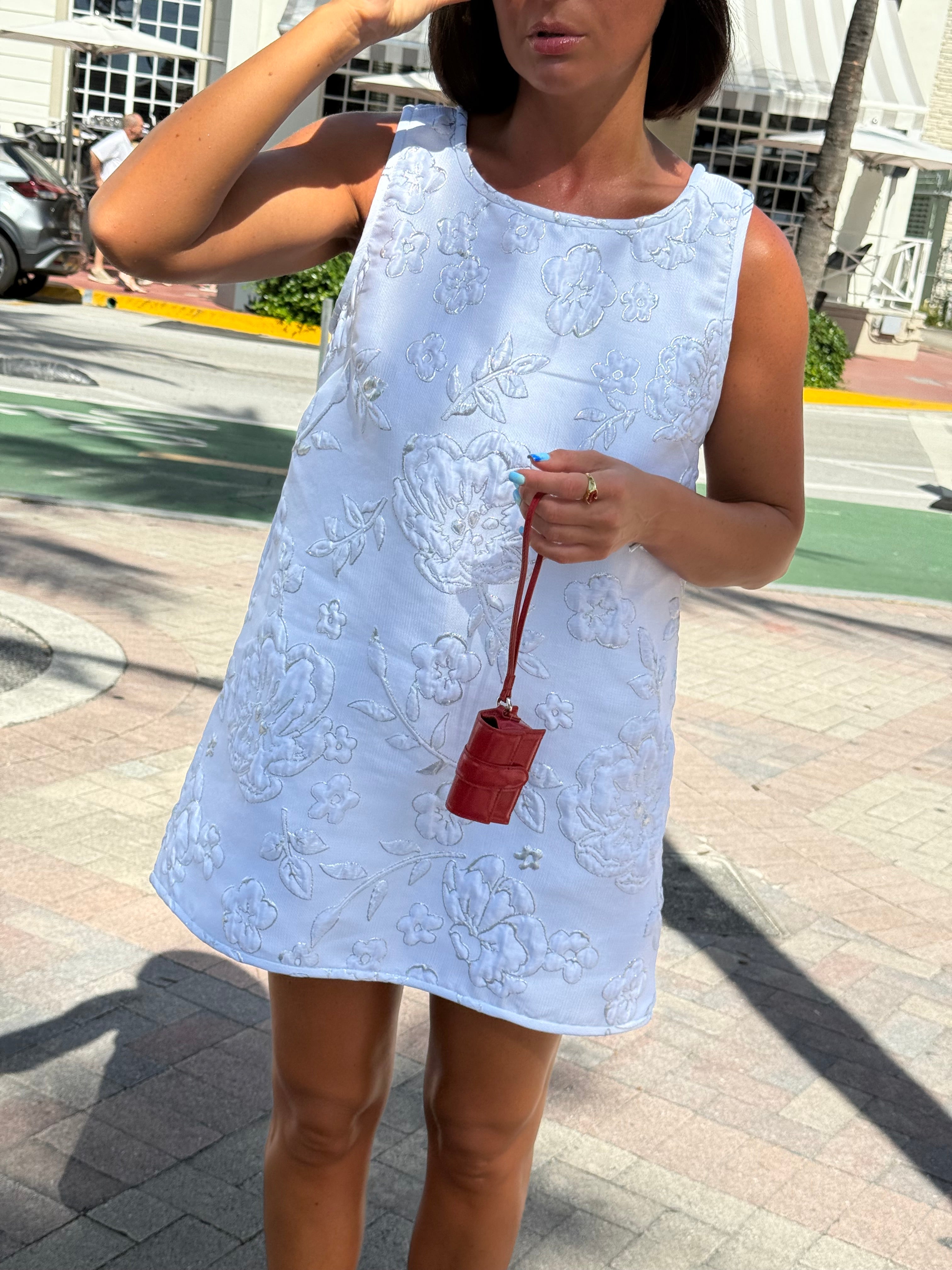 jacquard mini swing dress Jacquard Mini Swing Dress