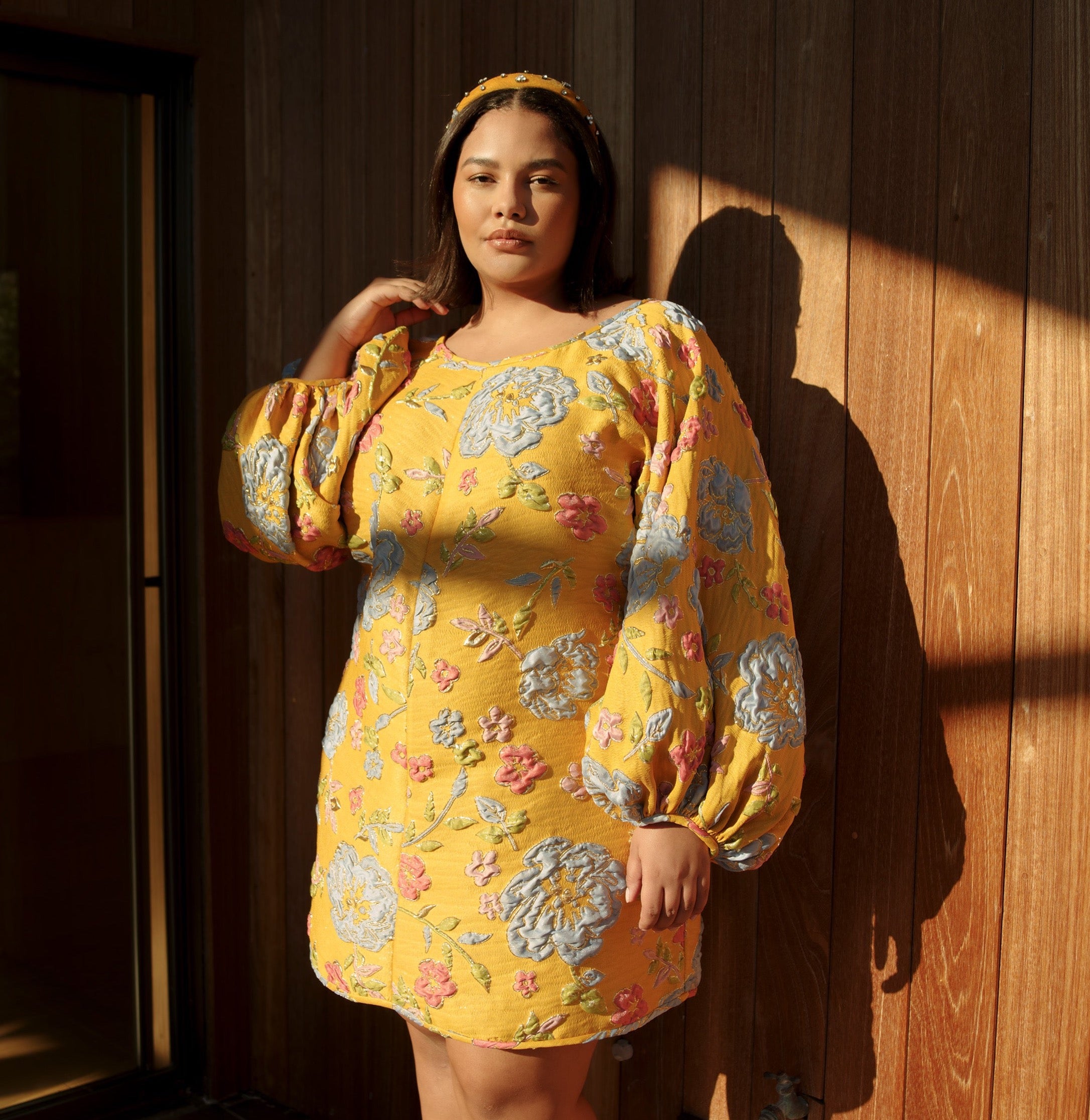 Arianne Elmy Yellow Jacquard Good Luck Dress - Yellow Arianne Elmy Yellow Jacquard Good Luck Dress - Yellow