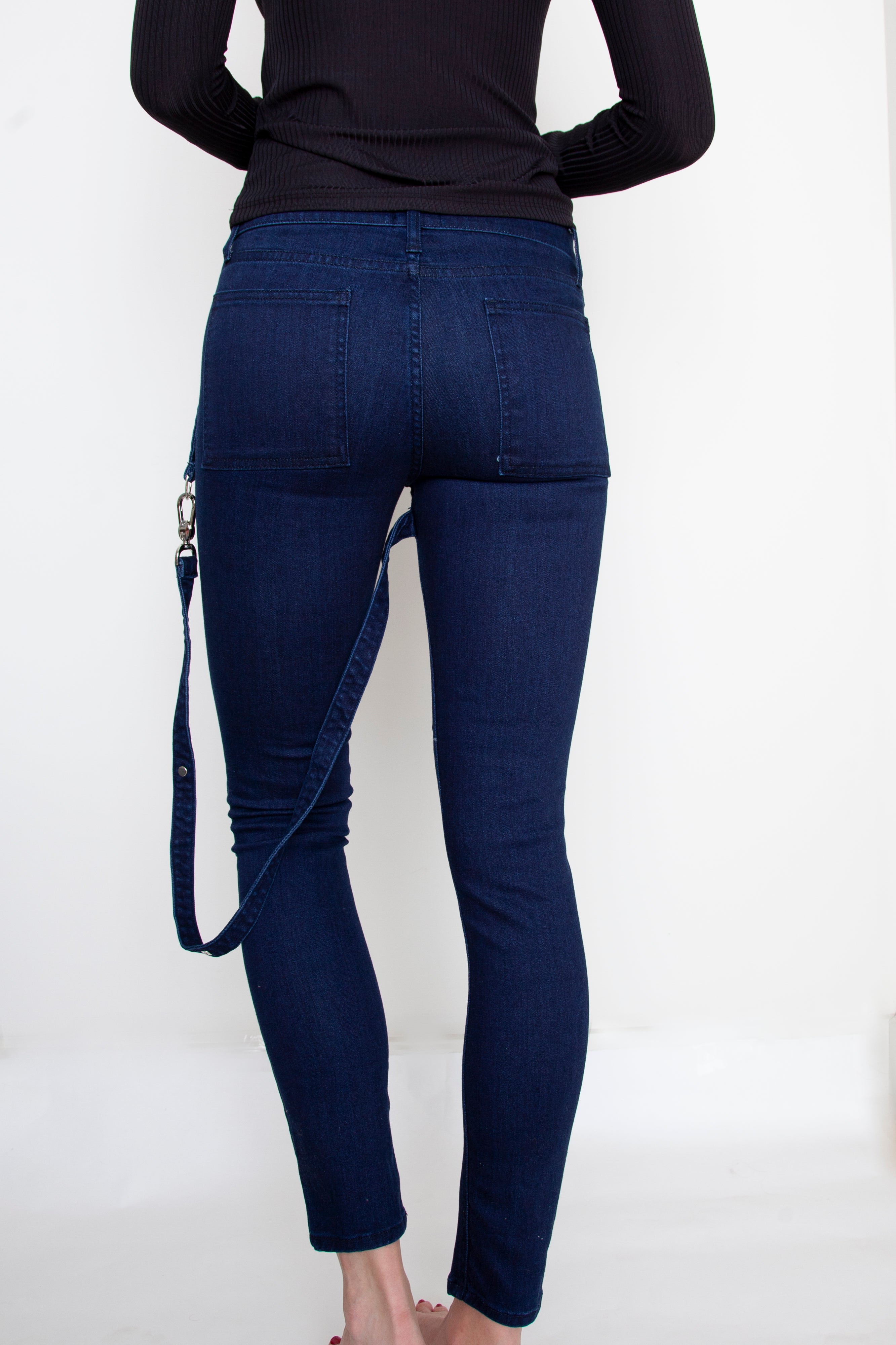 Navy Strappy Jeans For Charity - Arianne Elmy